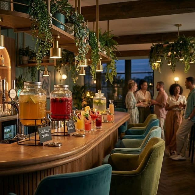 Nightlife at an alcohol-free bar